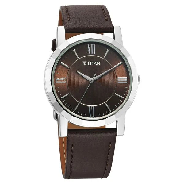 Titan Classic Brown Leather Men's Watch (1644SL01)
