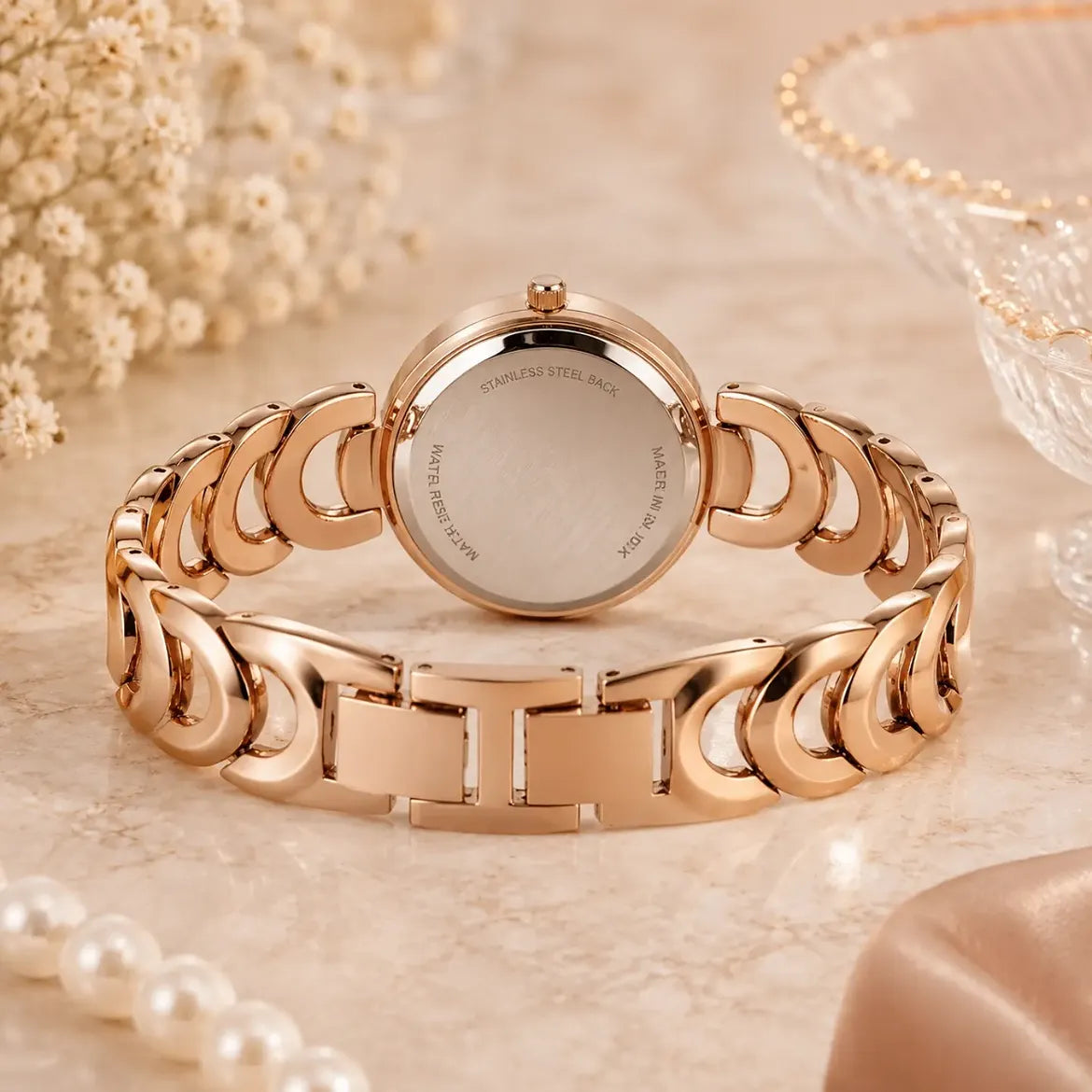 Fastrack Vyb Successor (FV60141WM01W)  Rose Gold Dial Metal Strap Women's Watch