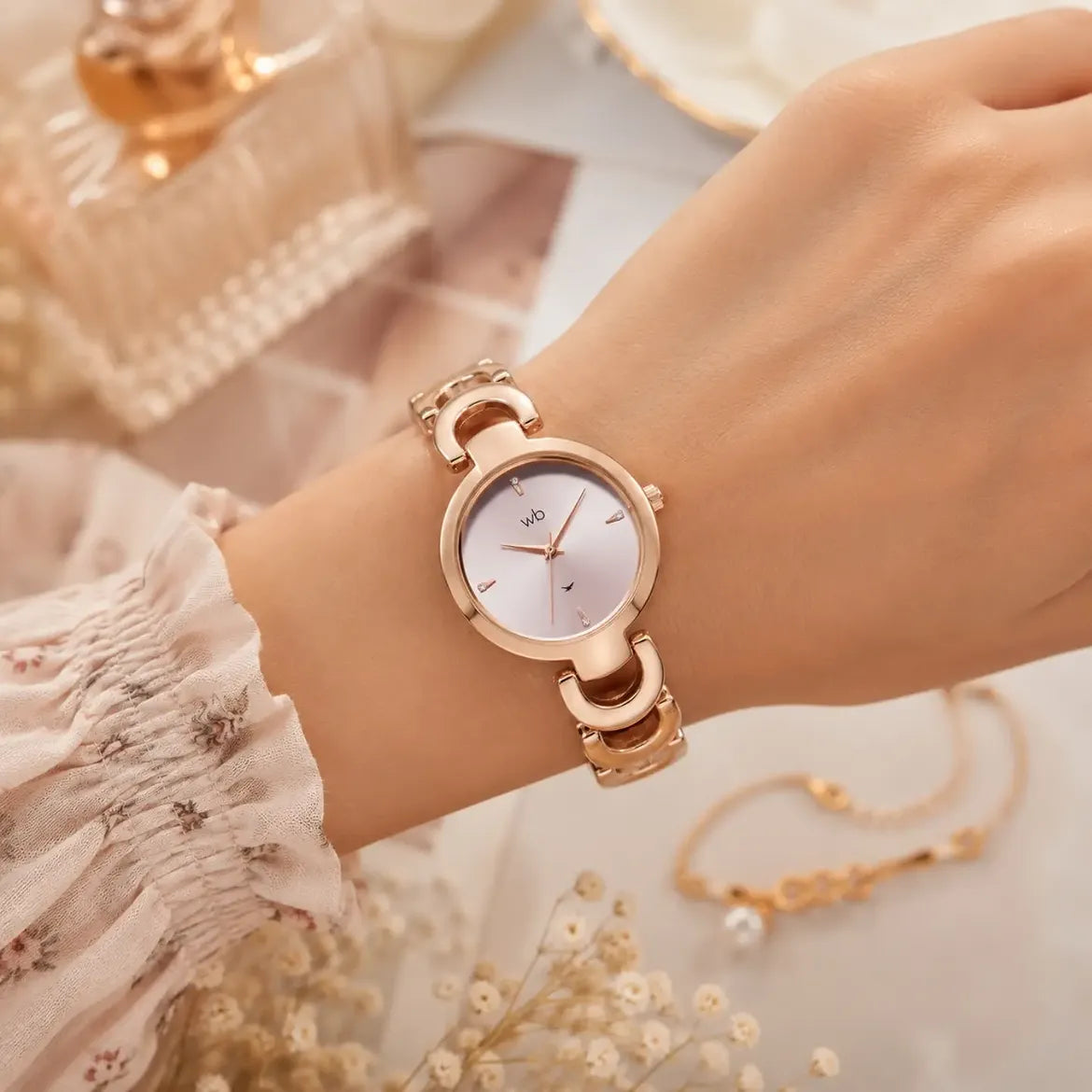 Fastrack Vyb Successor (FV60141WM01W)  Rose Gold Dial Metal Strap Women's Watch