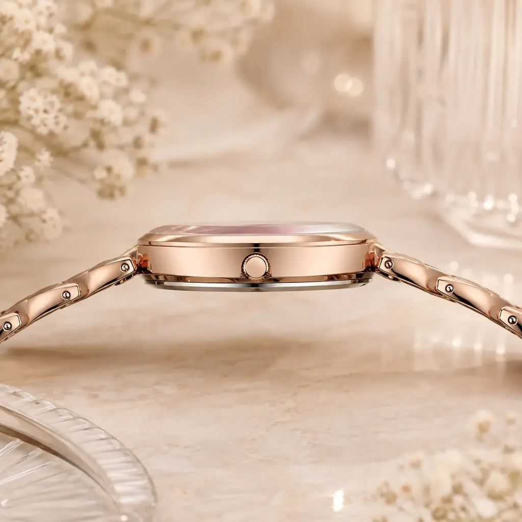 Fastrack Vyb Successor (FV60141WM01W)  Rose Gold Dial Metal Strap Women's Watch