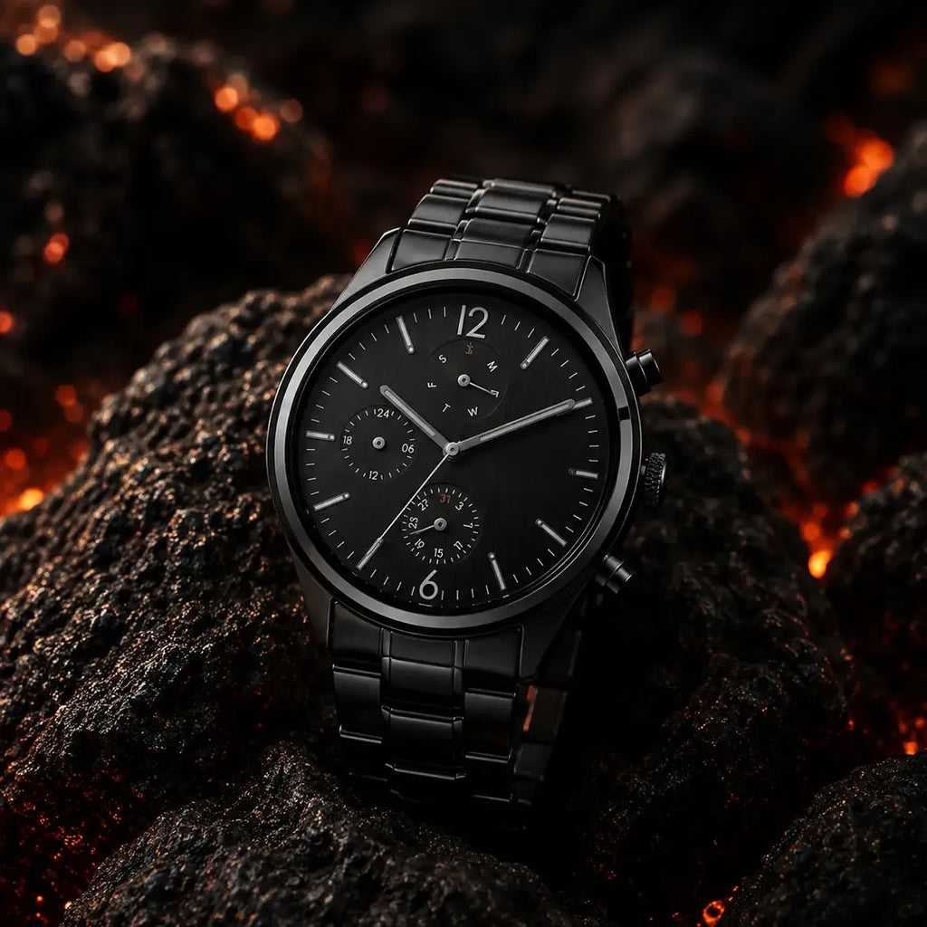 Titan Neo (1805NM02) Multifunction Black Dial Metal Strap Watch For Men