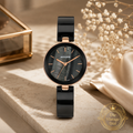 Sonata Festive 2.0 Black & Rose Gold Ceramic Strap Women Watch | The Vintage Dial