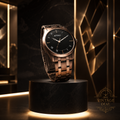 Titan Karishma Black Dial Analog Watch For Men (Model : 1823QM01) | Premium Mettalic Brown Strap