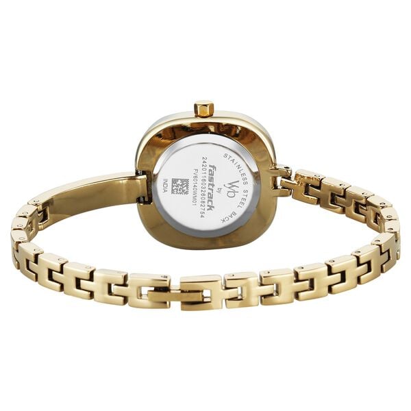 Fastrack Vyb Emerald Gold Analog Watch for Women - FV60140YM01W