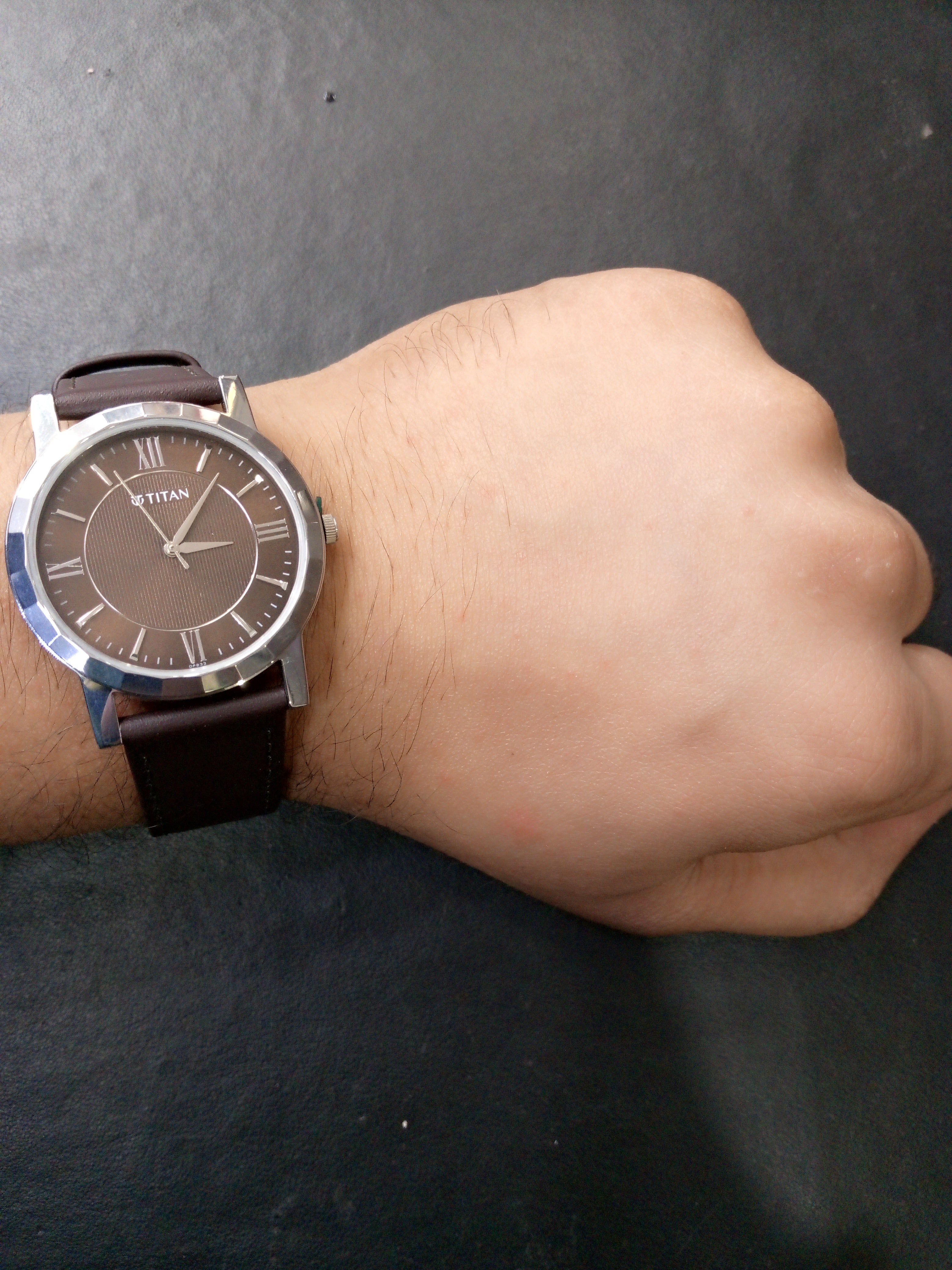 Titan Classic Brown Leather Men's Watch (1644SL01)