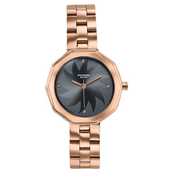 Sonata POZE Rose Gold Analog Watch for Women