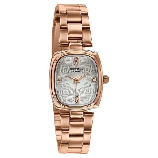 Sonata Poze | Rose Gold Women's Watch - SP80181WM01W
