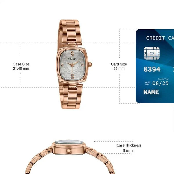 Sonata Poze | Rose Gold Women's Watch - SP80181WM01W